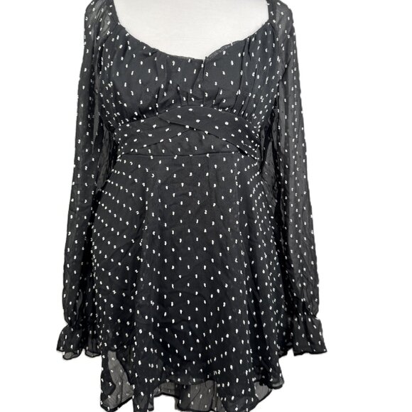 Thirty Thirty Dresses & Skirts - NWT Thirty Thirty LA Babydoll Sheer Dress Size XL Empire waist Coquette